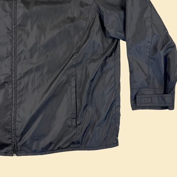 90s/Y2K black windbreaker by Lauren Ralph Lauren, size 2X zip up windbreaker - Picture 9 of 10